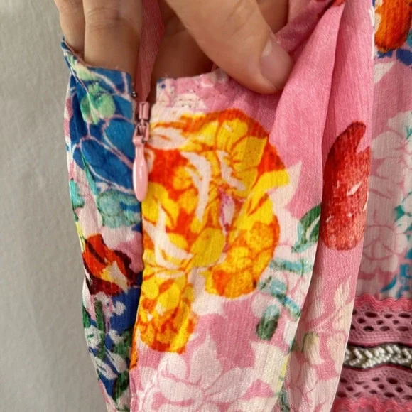 Anthropologie Floral Maxi Dress - Pink and Multicolor - Picture 6 of 8
